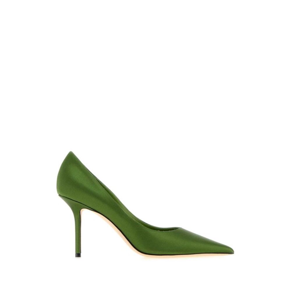 Jimmy Choo Women Green Satin Love Pumps